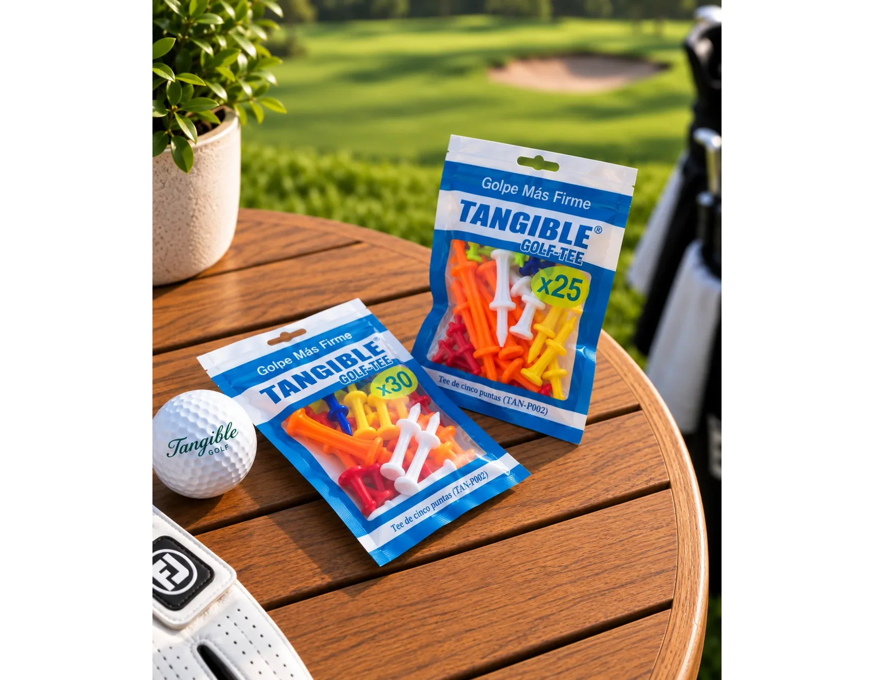 Tees madera y plastico Tees Tangible Golf